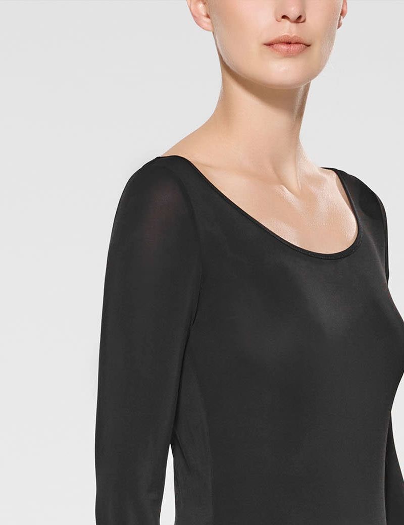 Sarah Pacini Top lange mouwen – semi-transparant