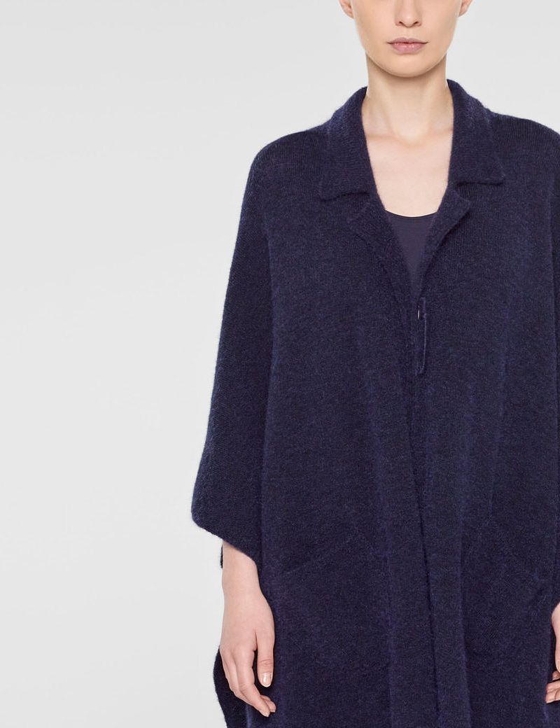 Sarah Pacini Poncho avec col de chemise