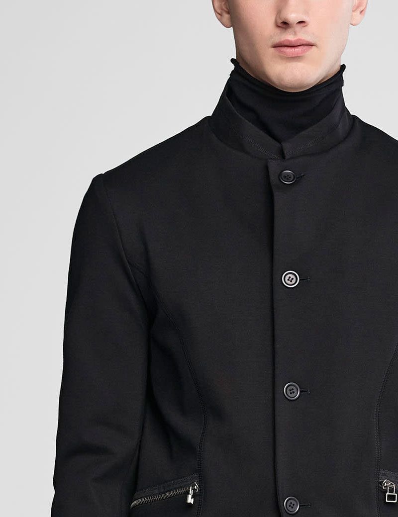 Sarah Pacini Jersey jacket - mandarin collar