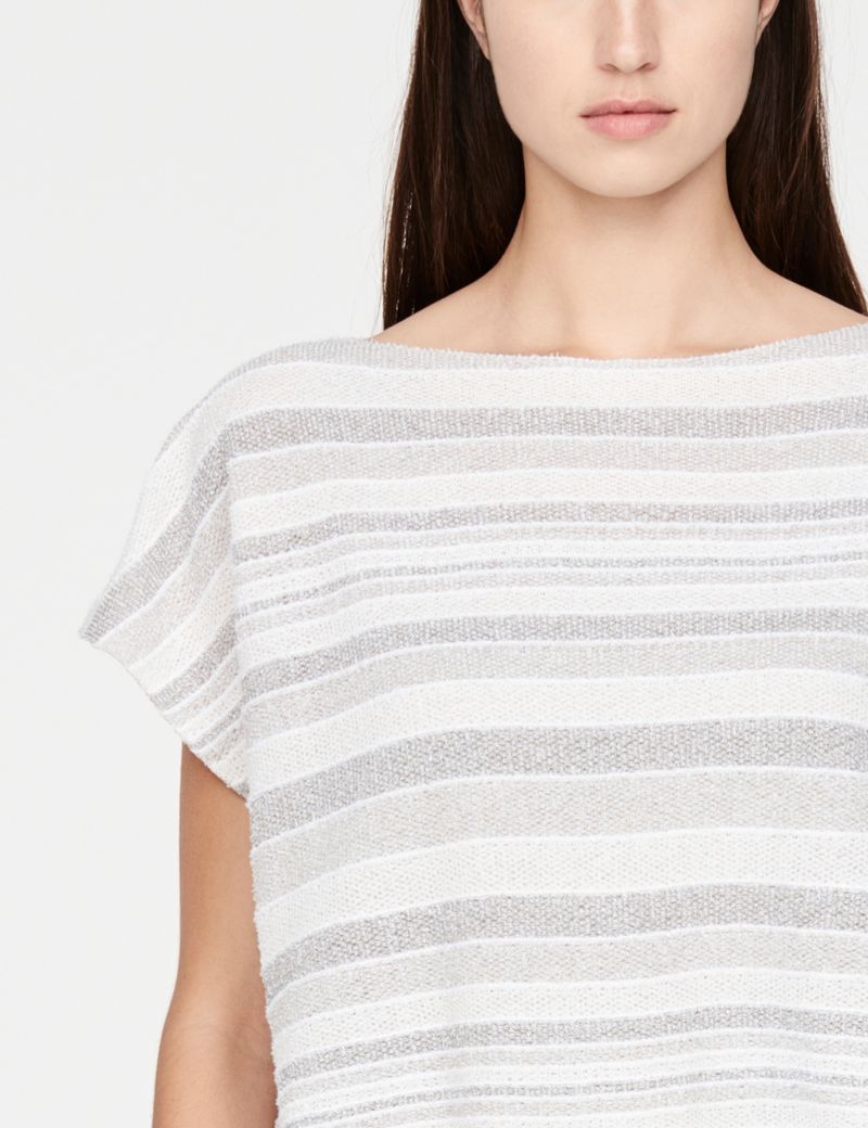 Sarah Pacini Cap sleeve sweater - faded stripes