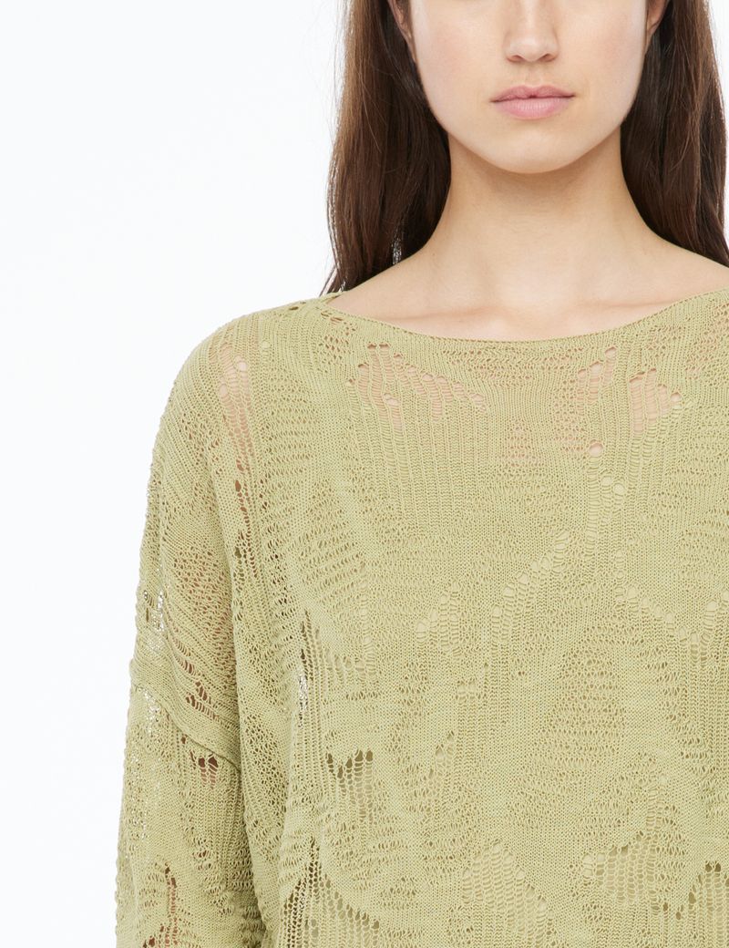 Sarah Pacini Long sweater - botanical details