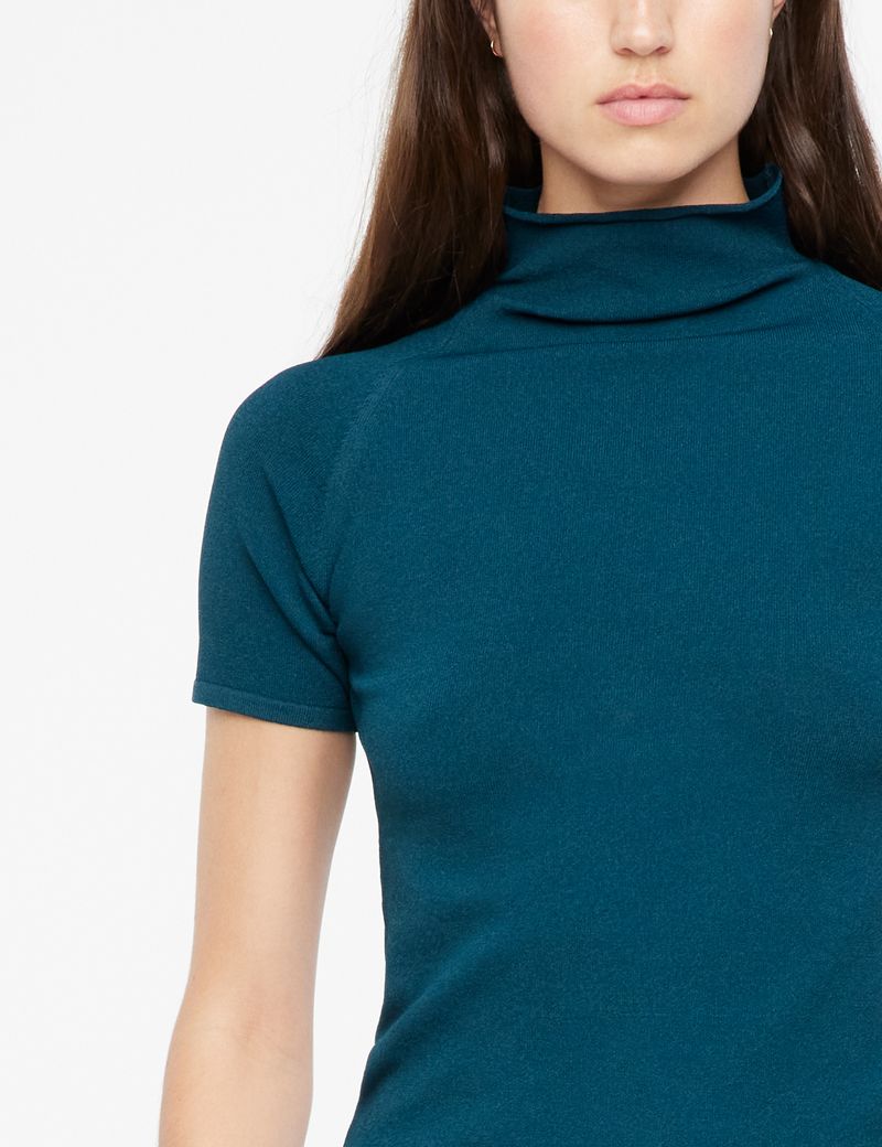 Sarah Pacini T-shirt en maille - col cheminé