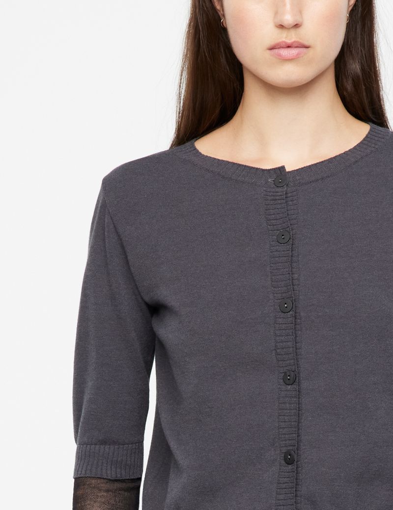 Sarah Pacini Cropped cardigan - veil layer