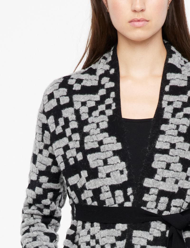 Sarah Pacini Cardigan jacquard - QR code