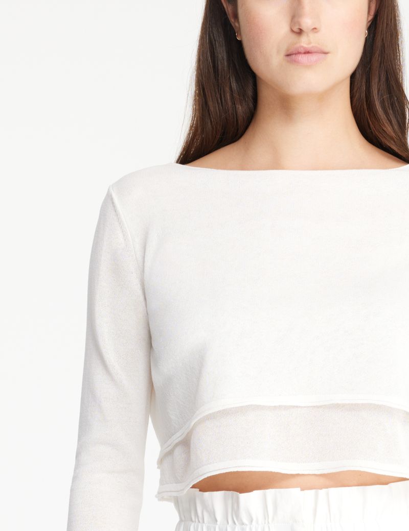 Sarah Pacini Cropped sweater - light layers