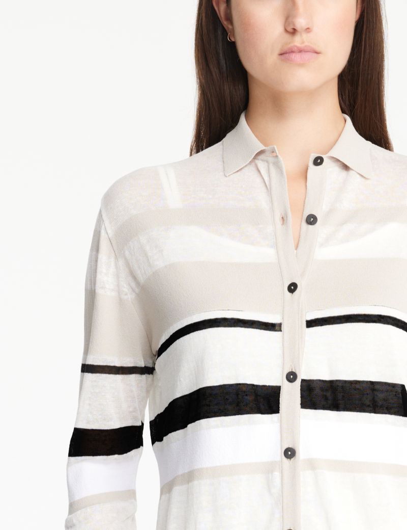 Sarah Pacini Striped shirt - translucent