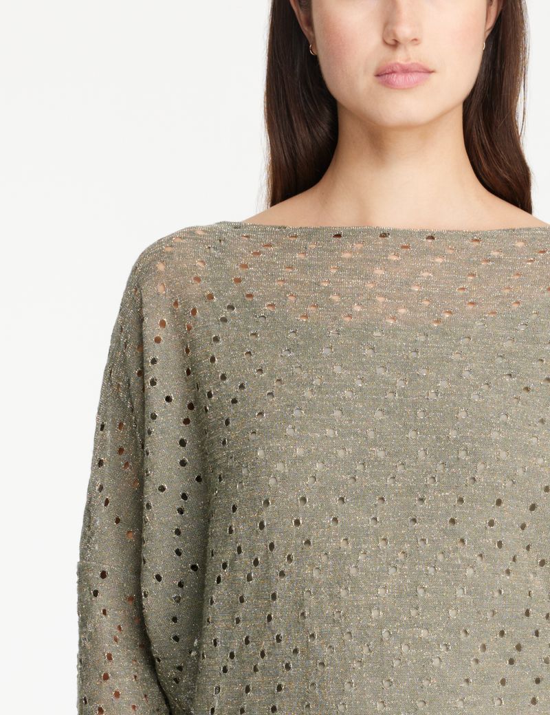 Sarah Pacini Perforated sweater - boatneck
