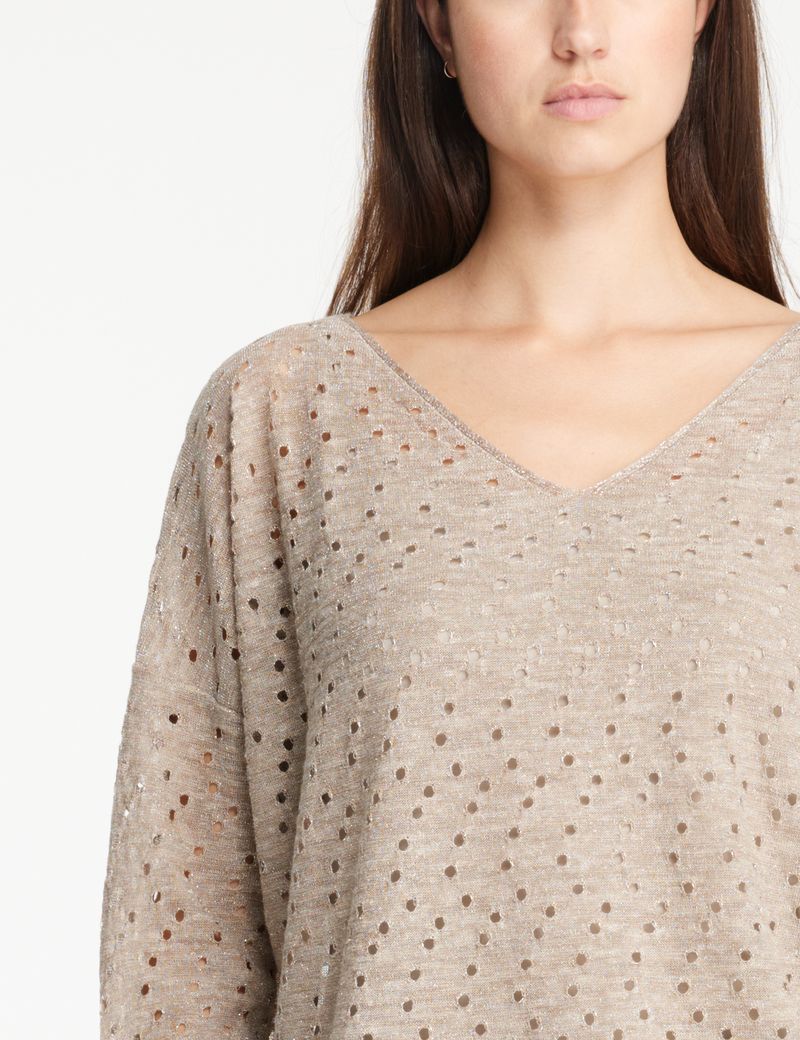 Sarah Pacini Perforated sweater - V-neck