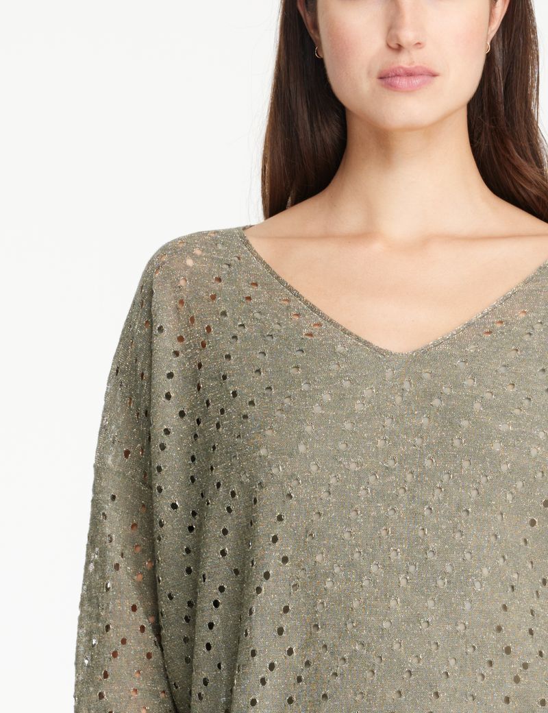 Sarah Pacini Perforated sweater - V-neck