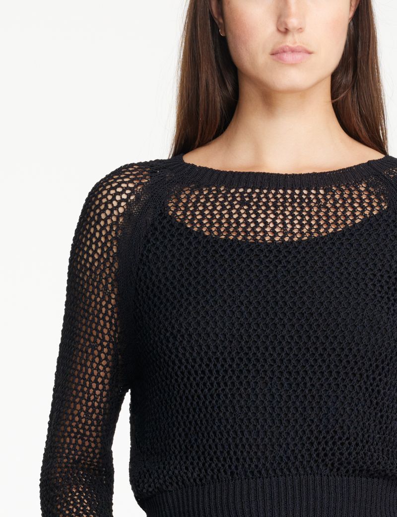 Sarah Pacini Netz-Pullover - verkürzt