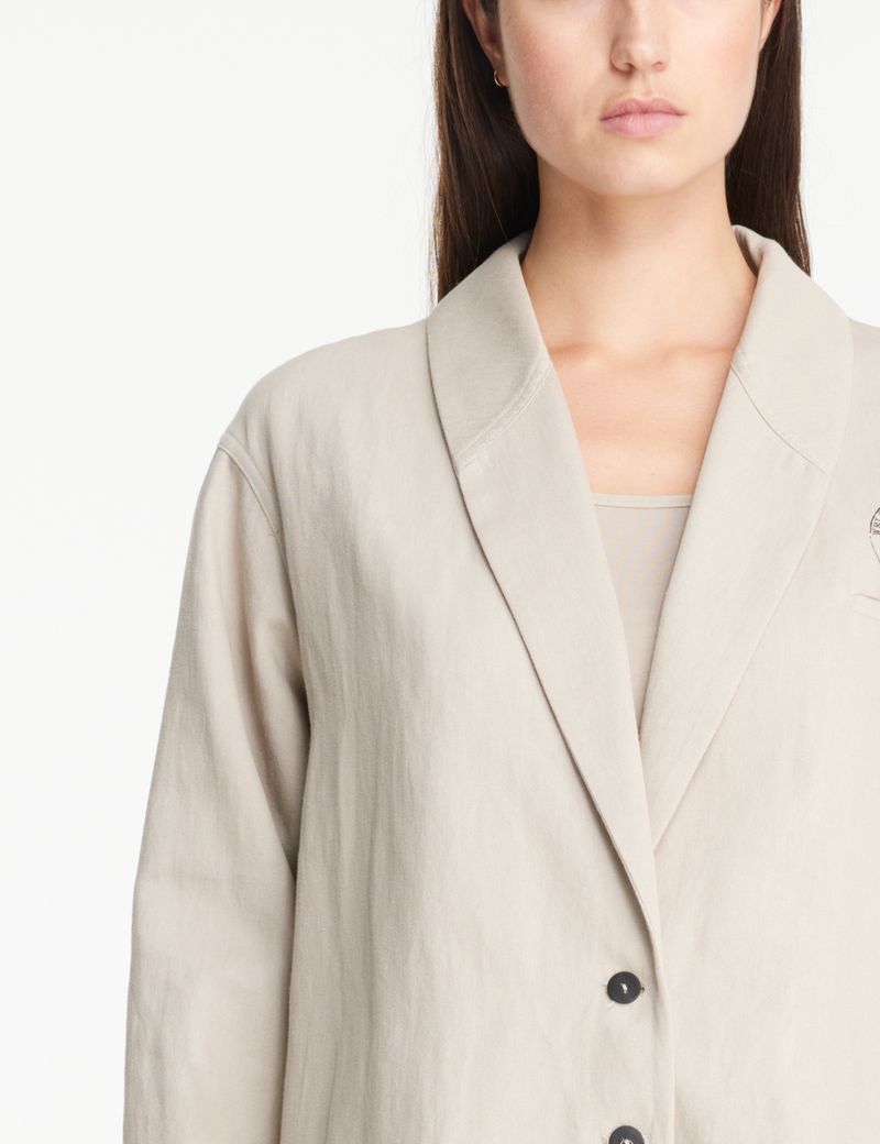 Sarah Pacini Canvas jacket - shawl collar