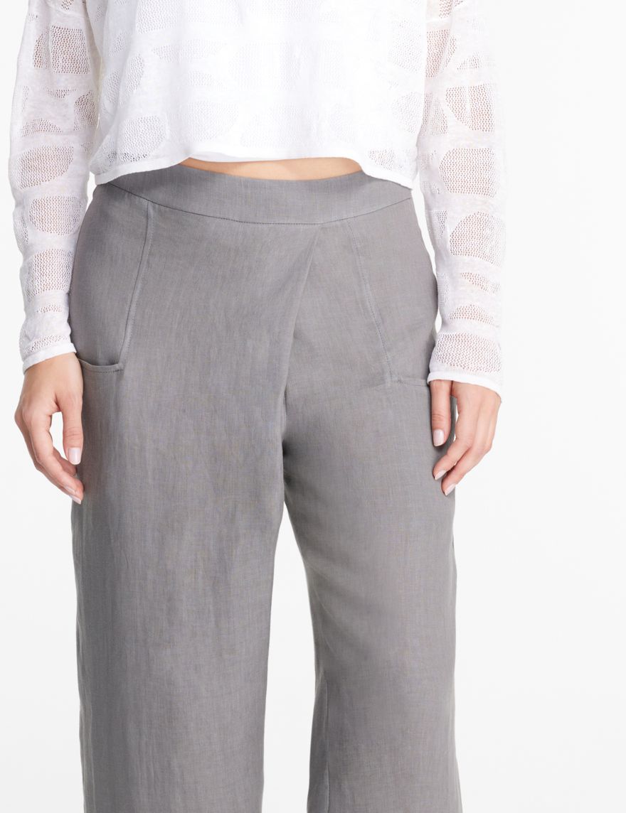 Sarah Pacini Pantalon à poches - en lin