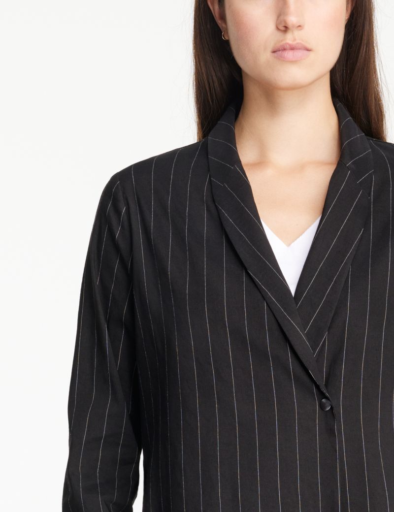 Sarah Pacini Linen jacket - shawl collar