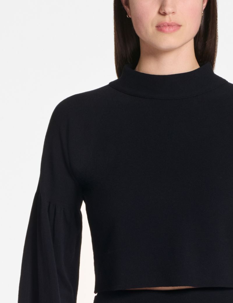 Sarah Pacini Cropped sweater – tulip sleeves