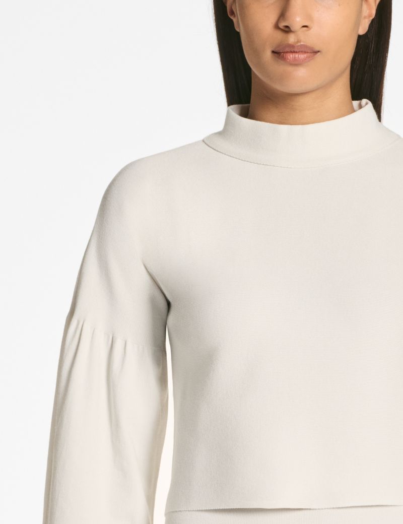 Sarah Pacini Cropped sweater – tulip sleeves