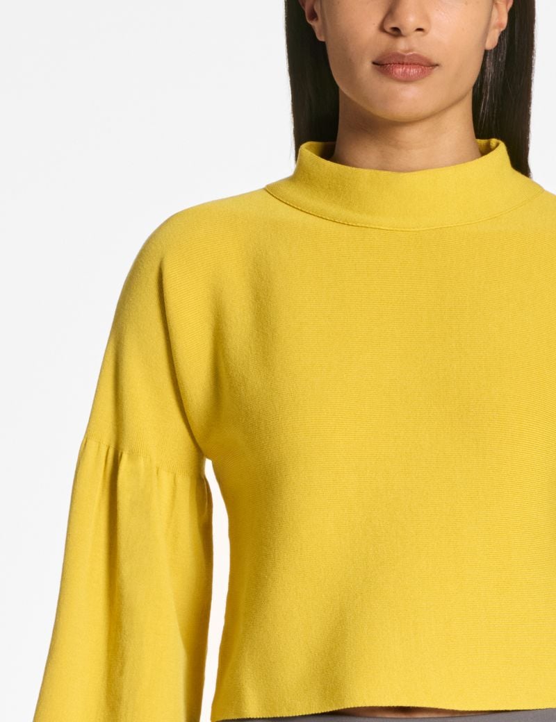 Sarah Pacini Cropped sweater – tulip sleeves