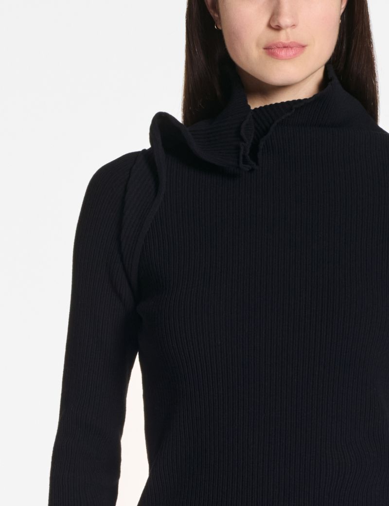 Sarah Pacini Asymmetrischer Pullover – originelles Bündchen