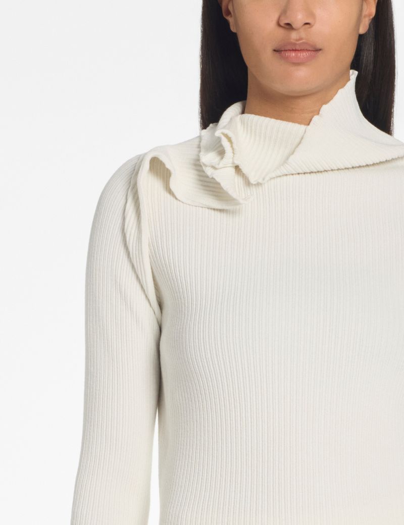 Sarah Pacini Asymmetrischer Pullover – originelles Bündchen