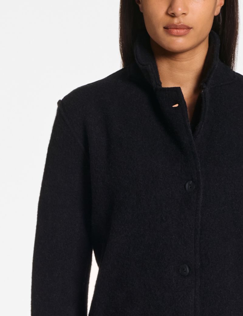 Sarah Pacini Merino Mantel – Coupé-Netz-Verarbeitung