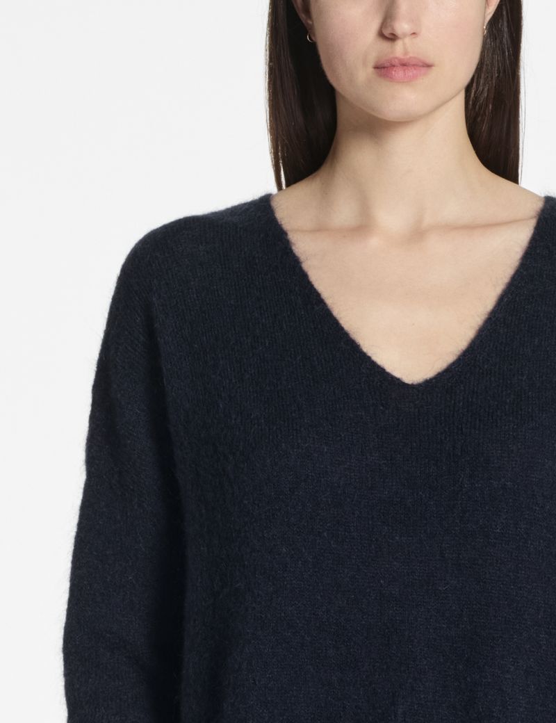Sarah Pacini V-neck sweater – mohair-merino