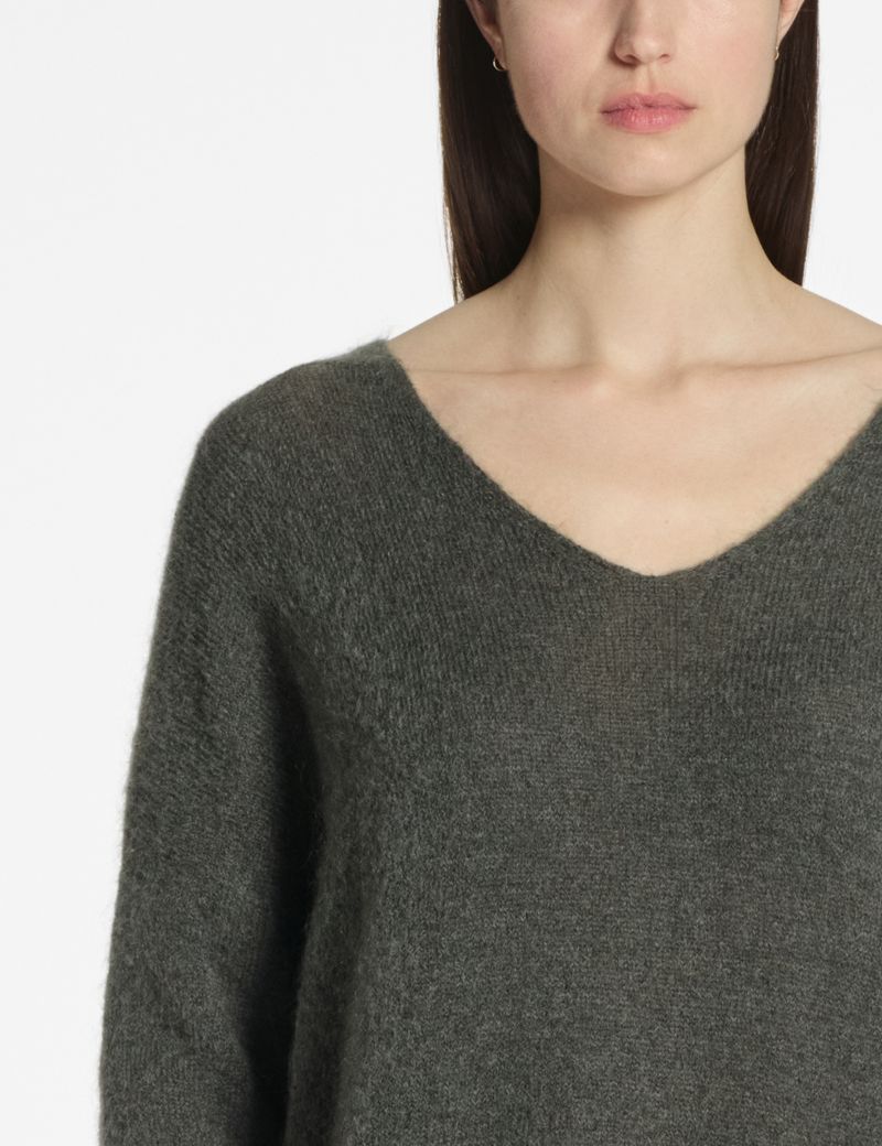 Sarah Pacini V-neck sweater – mohair-merino