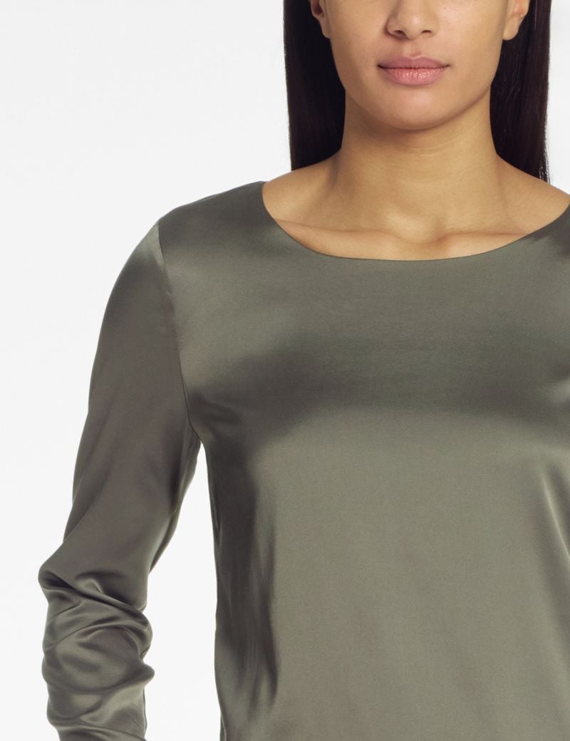 Sarah Pacini Satin-Oberteil
