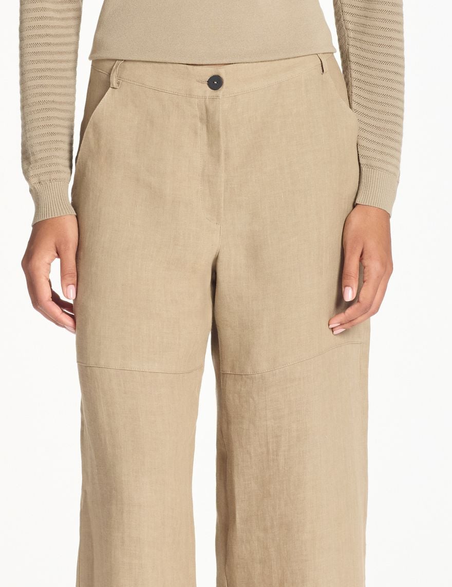 Sarah Pacini Broek met wijde pijpen – puur linnen