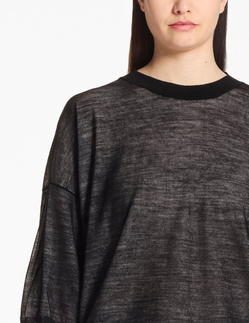Sarah Pacini Relaxed Sweater – layered voile