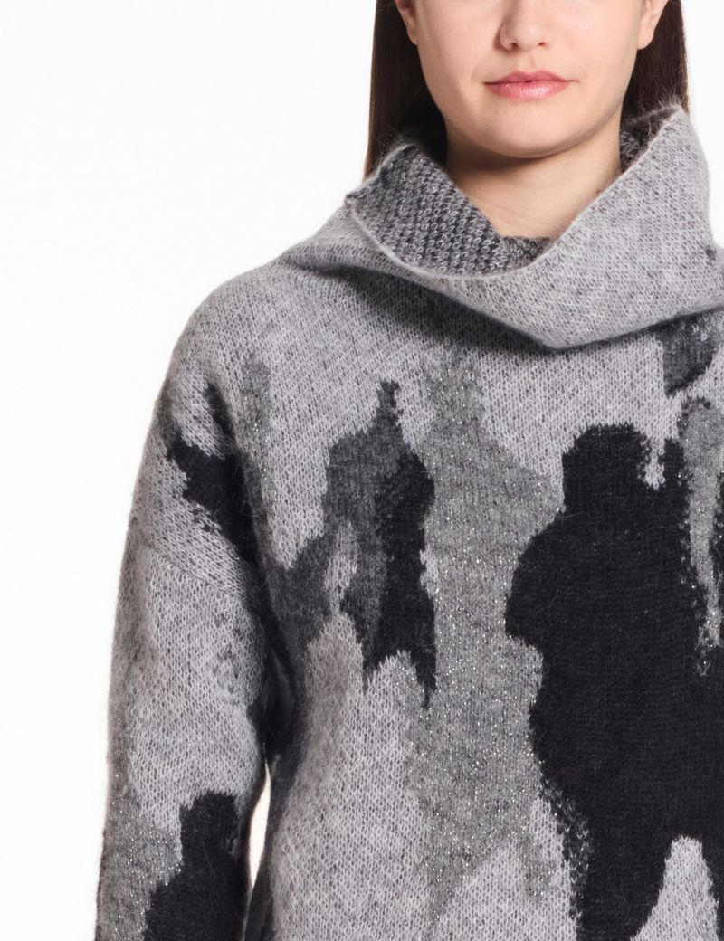 Sarah Pacini Funnel neck sweater – jacquard