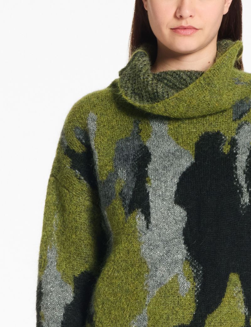 Sarah Pacini Funnel neck sweater – jacquard
