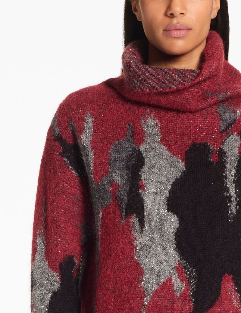 Sarah Pacini Funnel neck sweater – jacquard