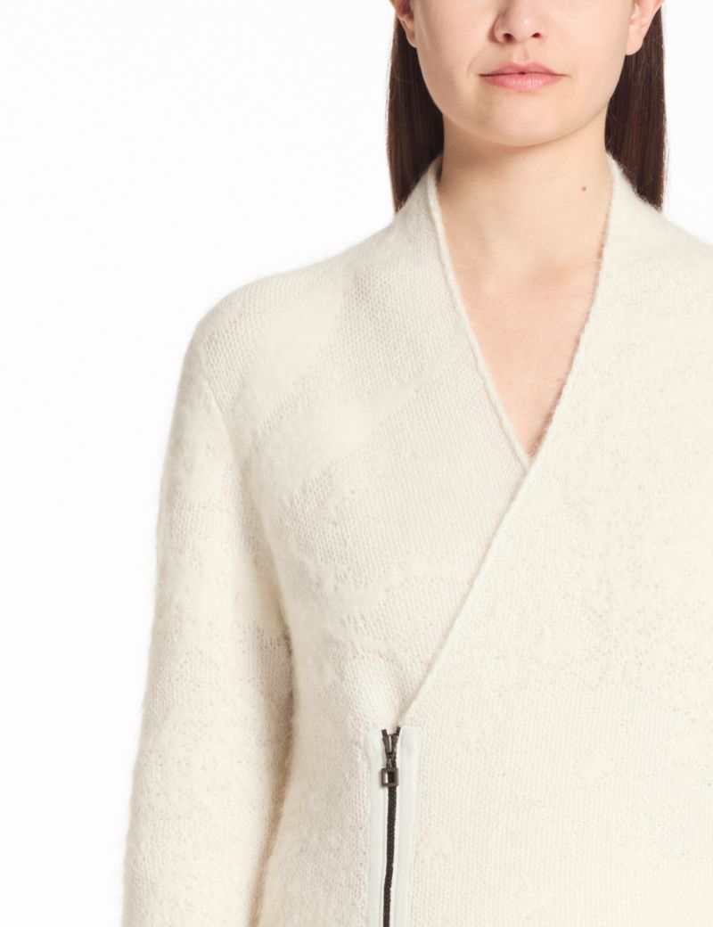 Sarah Pacini Cropped cardigan – plush jacquard