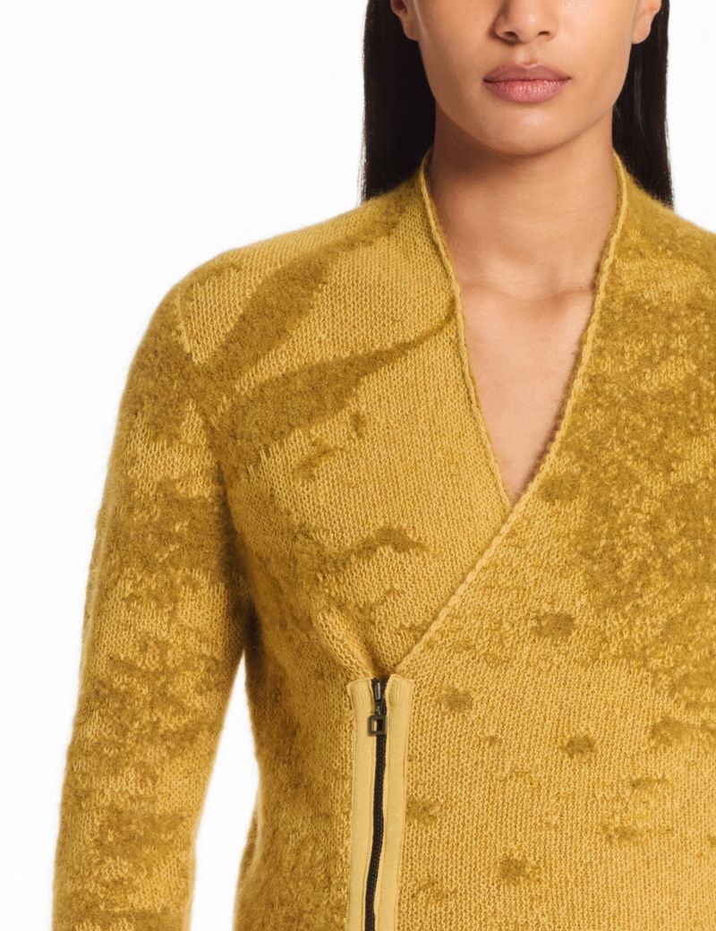 Sarah Pacini Cropped cardigan – plush jacquard