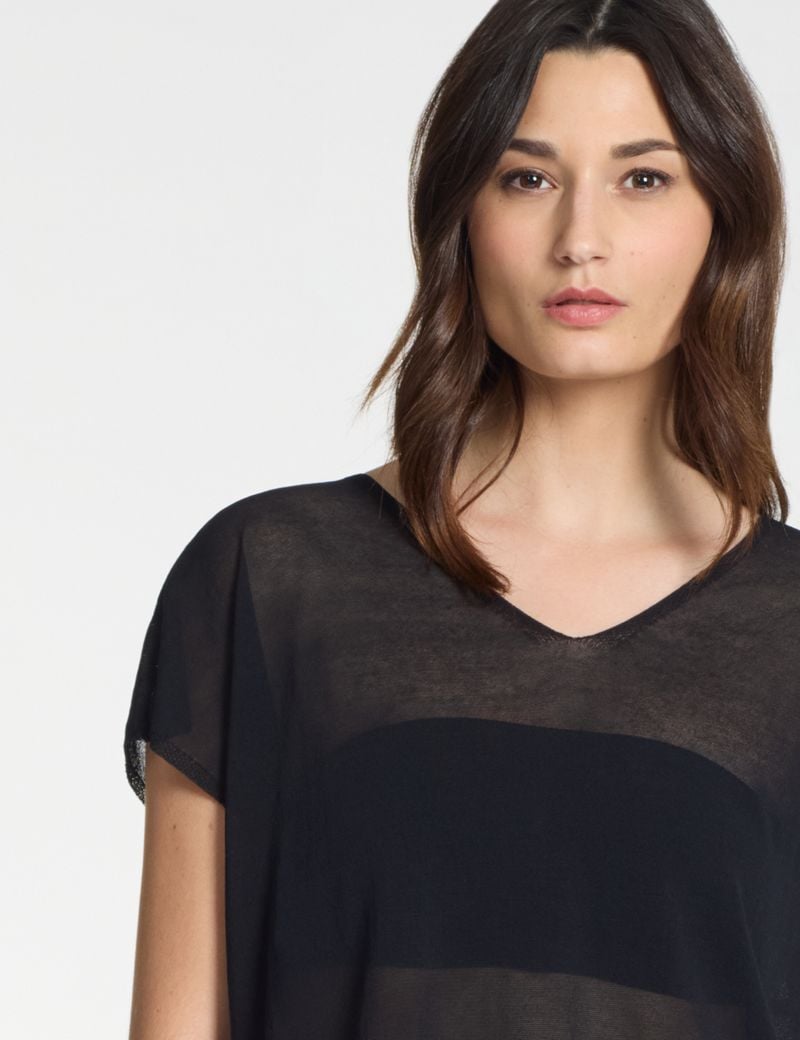 Sarah Pacini V-neck sweater – Mako cotton