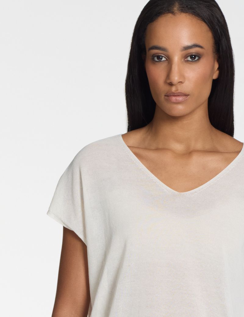 Sarah Pacini V-neck sweater – Mako cotton