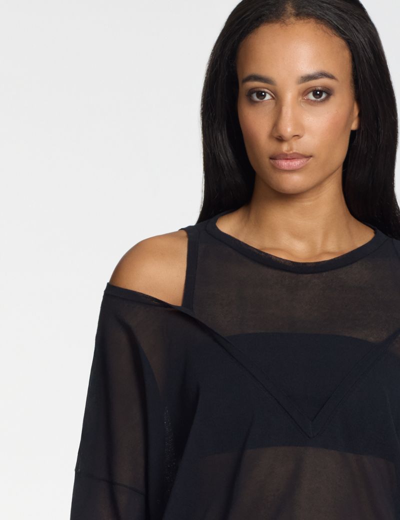 Sarah Pacini Oversized sweater – trompe-l'œil