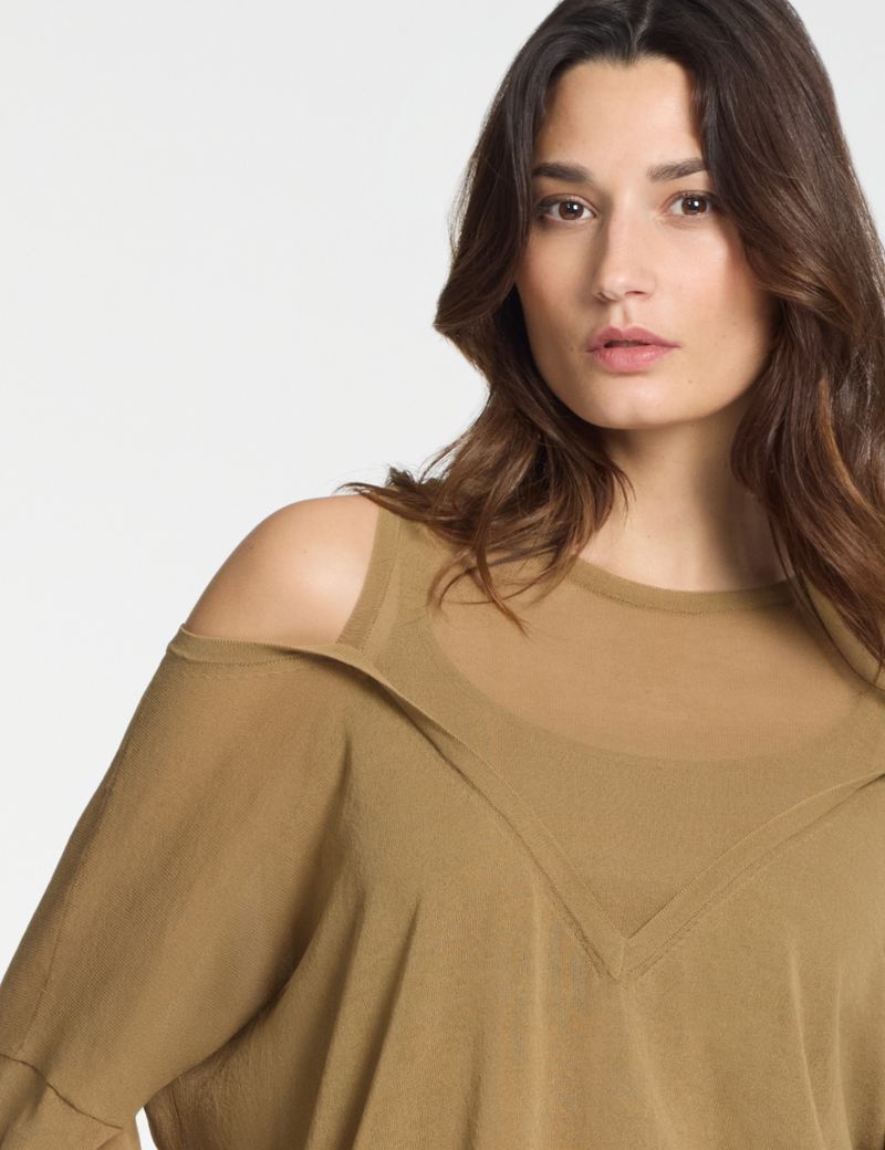 Sarah Pacini Oversized trui – trompe-l’œil