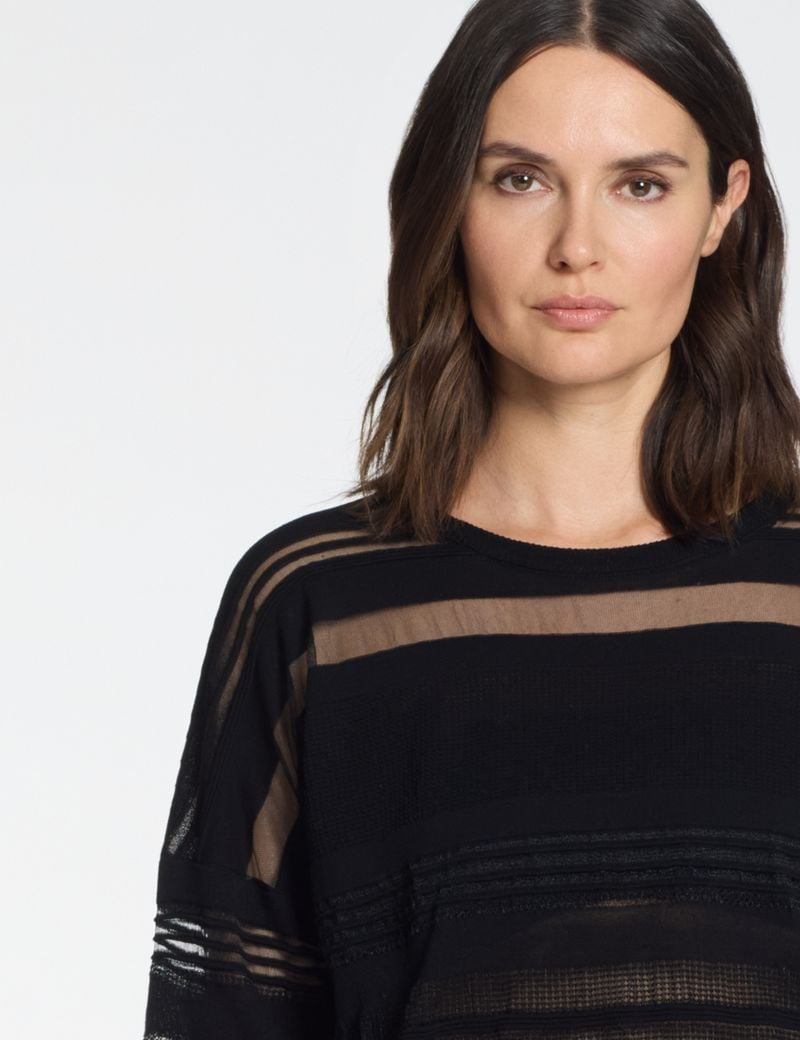 Sarah Pacini Crew neck sweater – openwork