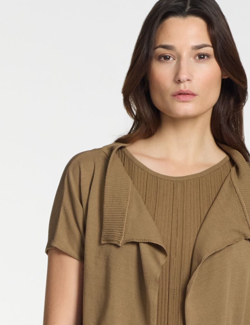 Sarah Pacini Short-sleeve cardigan – cotton