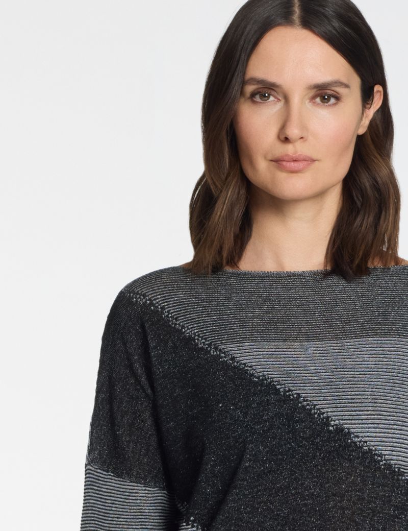Sarah Pacini Boatneck sweater – jacquard