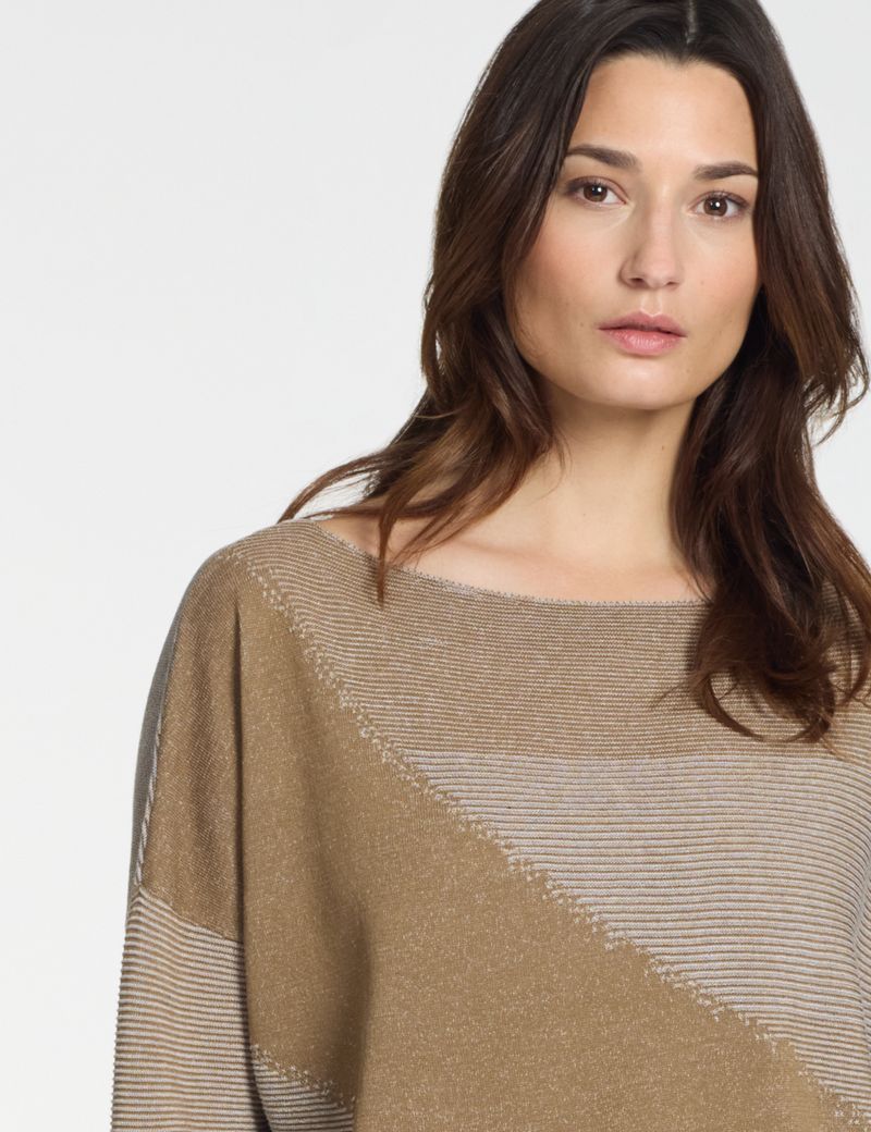 Sarah Pacini Boatneck sweater – jacquard