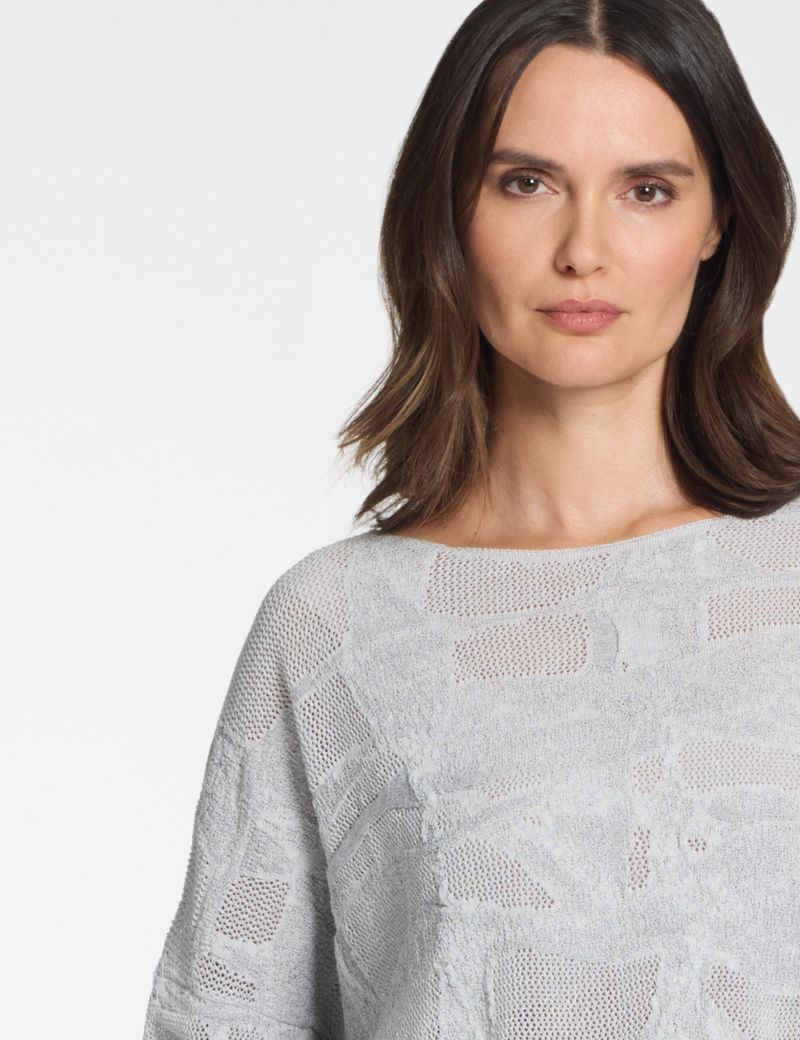 Sarah Pacini Pull oversize – jacquard bicolore
