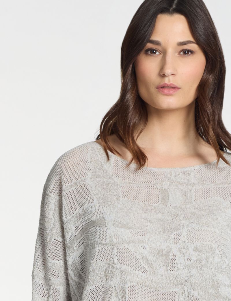 Sarah Pacini Pull oversize – jacquard bicolore