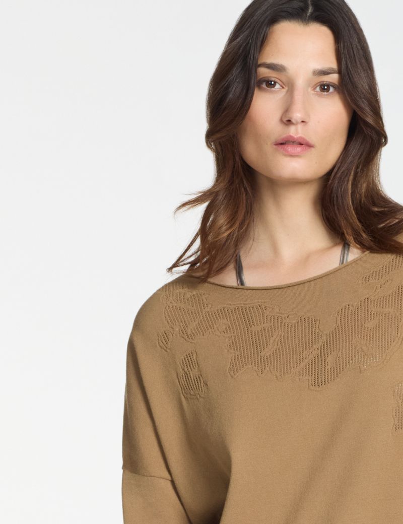Sarah Pacini Pull court – dentelle 3D