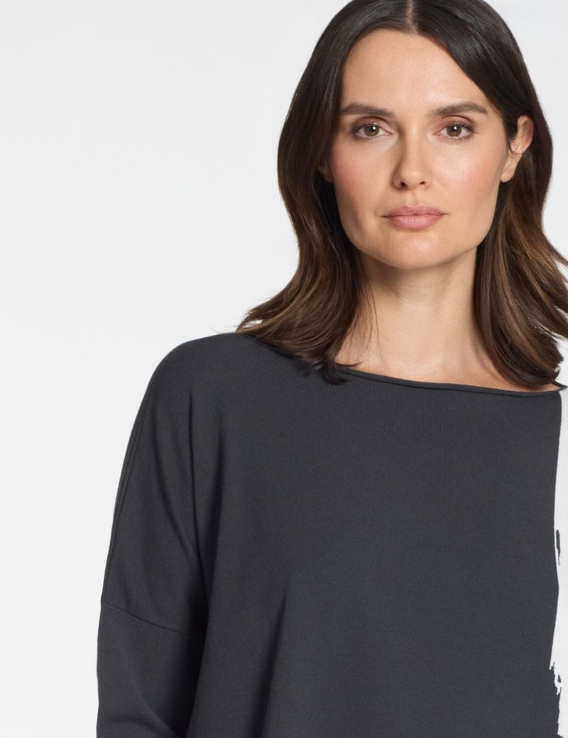 Sarah Pacini U-Boot-Pullover – Kontraste