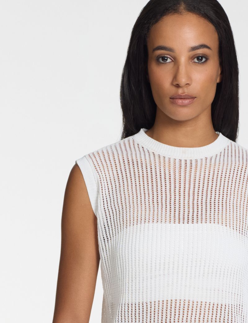 Sarah Pacini Crewneck sweater – mesh effect