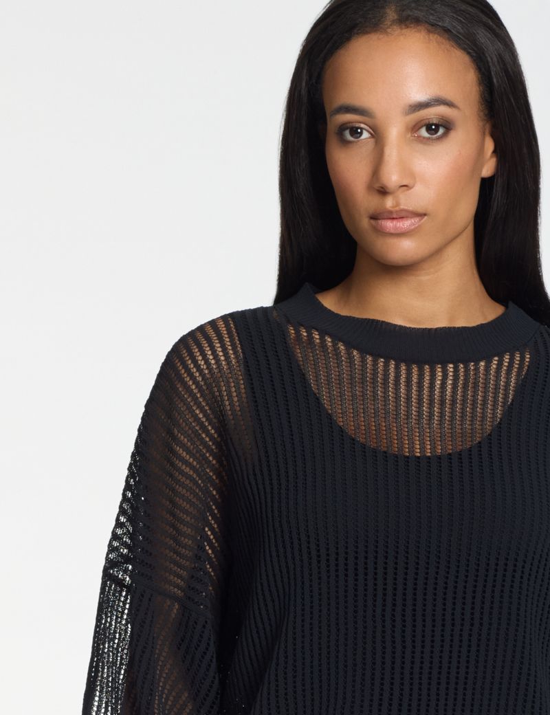 Sarah Pacini Oversized sweater – mesh effect