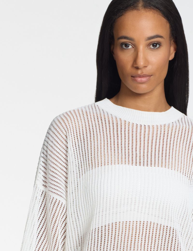 Sarah Pacini Oversized sweater – mesh effect