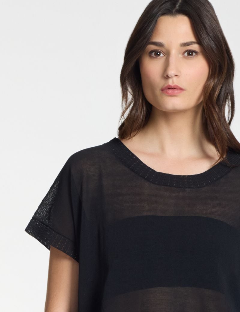 Sarah Pacini Cropped sweater – ribbed details