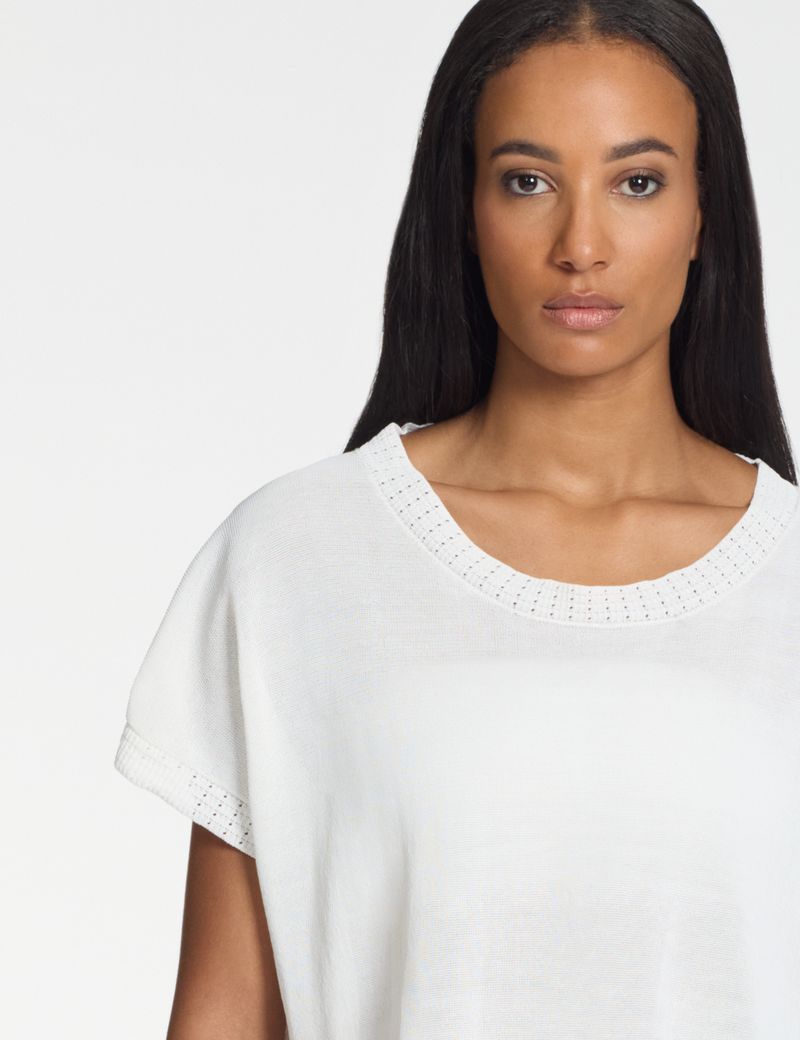 Sarah Pacini Cropped sweater – ribbed details